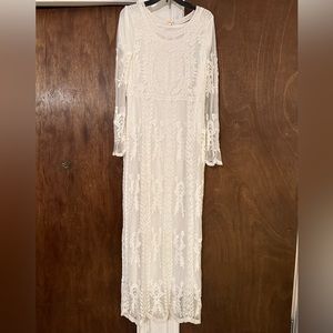 Long sleeve laced dress